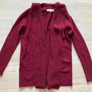 LOFT Red Cardigan